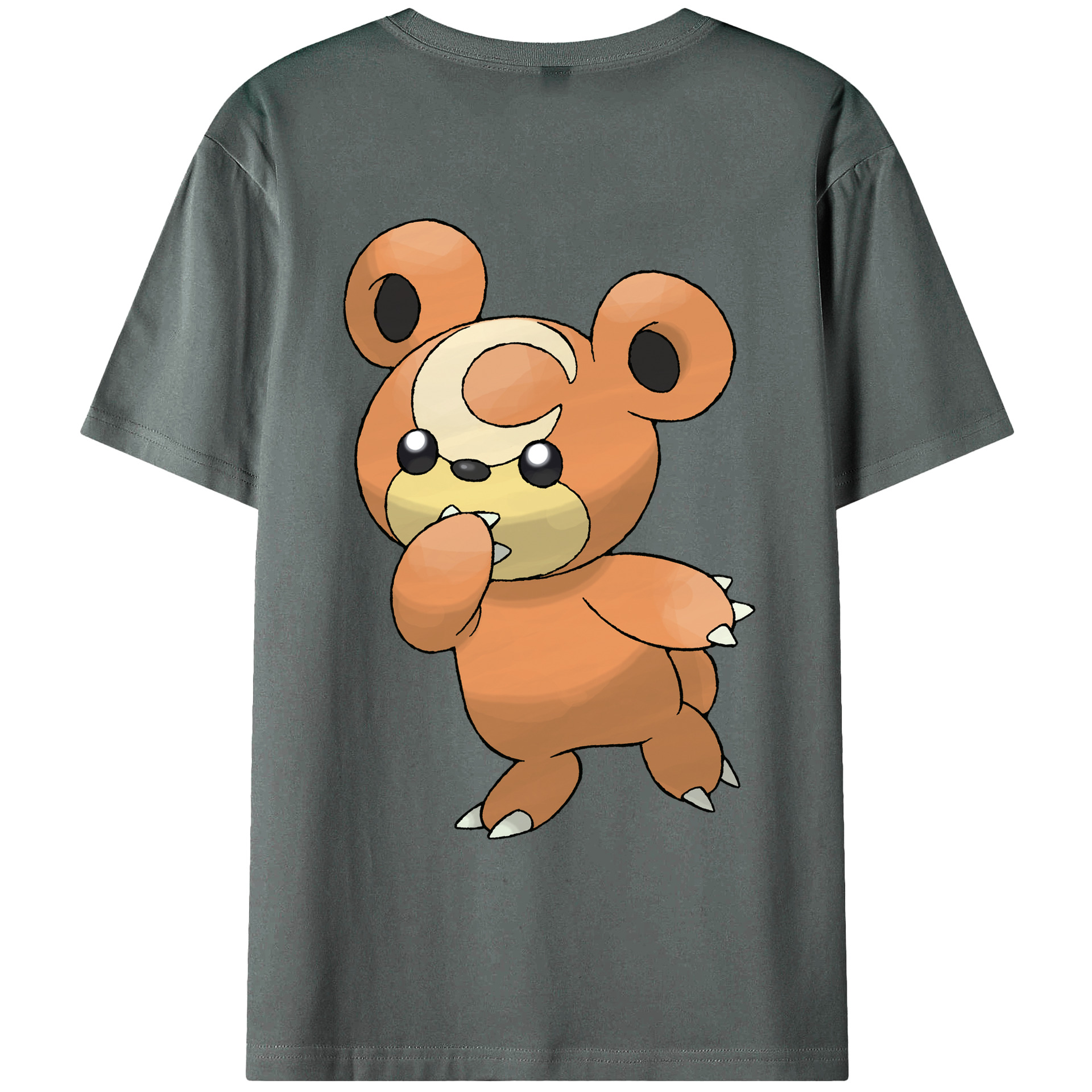 （画像用） ポケットモンスター Pokémon 綿100％ メンズ半袖Tシャツ（バックプリント） 通気性